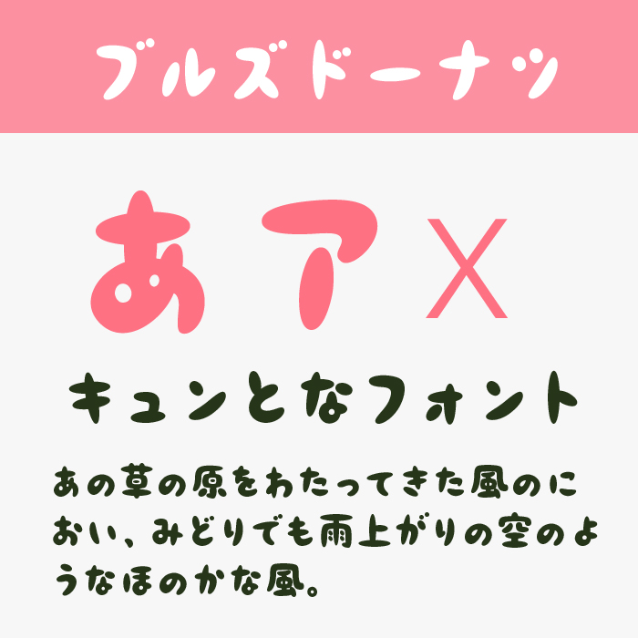 ブルズドーナツフォント