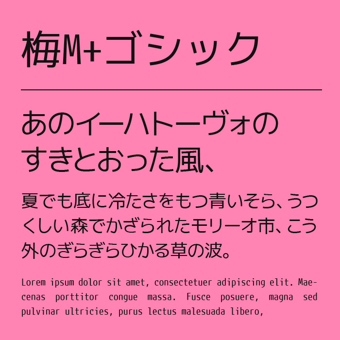 梅M+ゴシック
